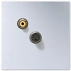Jung Mutimedia-Einsatz Composite Video / S-Video (Aluminium)