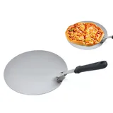 Kellegour Pizzaschaufel aus Rostfreiem Edelstahl,Heavy Duty Ofen Schieber,Runder Pizzaschieber für Pizza,Klappbar Pizzaschieber Edelstahl,für Pizzen,Gebäck,Brot Kuchen,Kekse(10 Zoll)