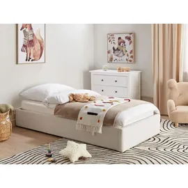 Beliani Polsterbett Weiß