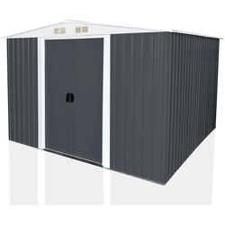 Geräteschuppen mit Doppelschiebetür und Belüftung aus Metall Gerätehaus SAFE XXL
