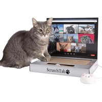 ScratchTab Katzen-Laptop zum Kratzen aus Pappe | Katzenspielzeug | mit Spielmaus | Interaktives Kratzspielzeug | Kratzbrett | Katzenbaum-Alternative | Katzen | Katze | hochwertig & langlebig