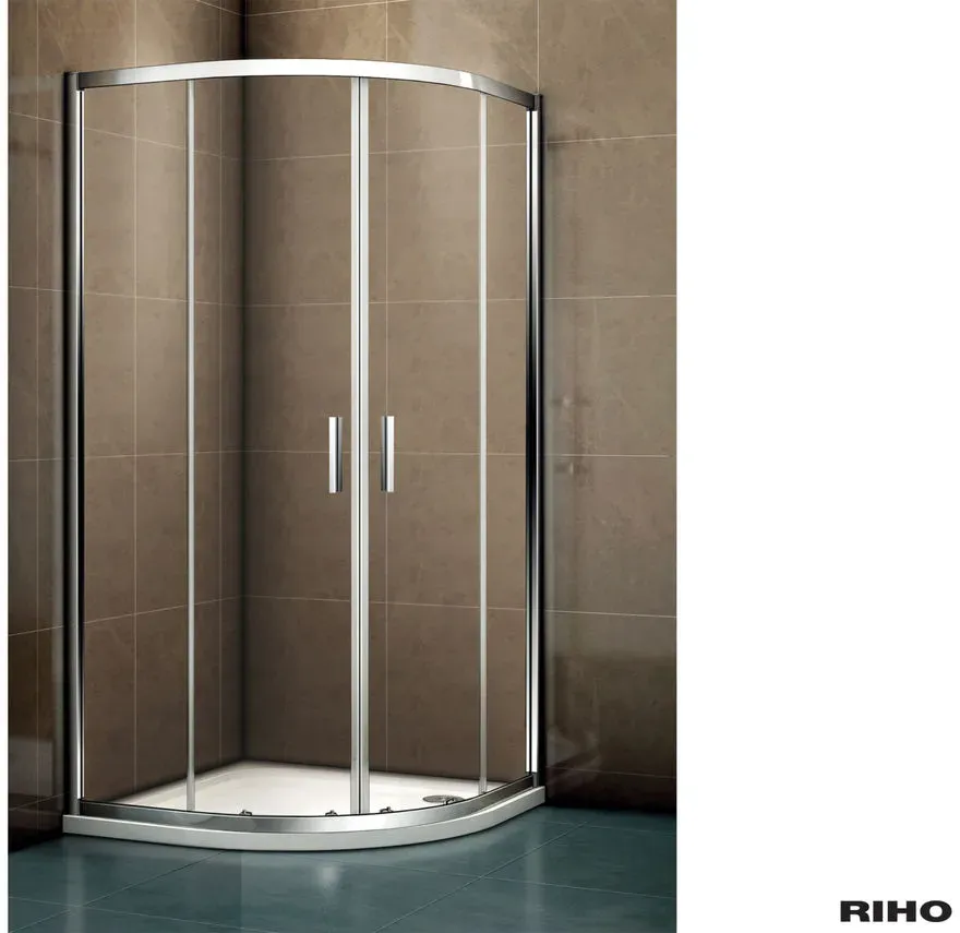 Riho Hamar R309 Viertelkreisdusche für Duschfläche 90 x 90cm - chrom