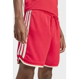 adidas Shorts ADIDAS SPORTSWEAR "STADIUM MESH", Herren, Gr. M, N-Gr, pure ruby, crystal linen, sanftes weiß, normal, gr., Obermaterial: 100% Polyester, Hosen Shorts