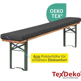 TexDeko Bierbankauflage 180 x 25 x 4 cm anthrazit 1 St.