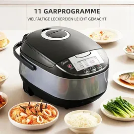 Midea Reiskocher Schwarz/Silber 5,0 l