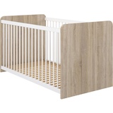 ROLLER Babybett Kinderbett Winnie 70 x 140 cm, 3 Schlupfsprossen Sonoma Eiche