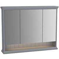 Vitra Valarte LED-Spiegelschrank 62235 98x17x76cm, 3 Spiegeltüren, Korpus grau