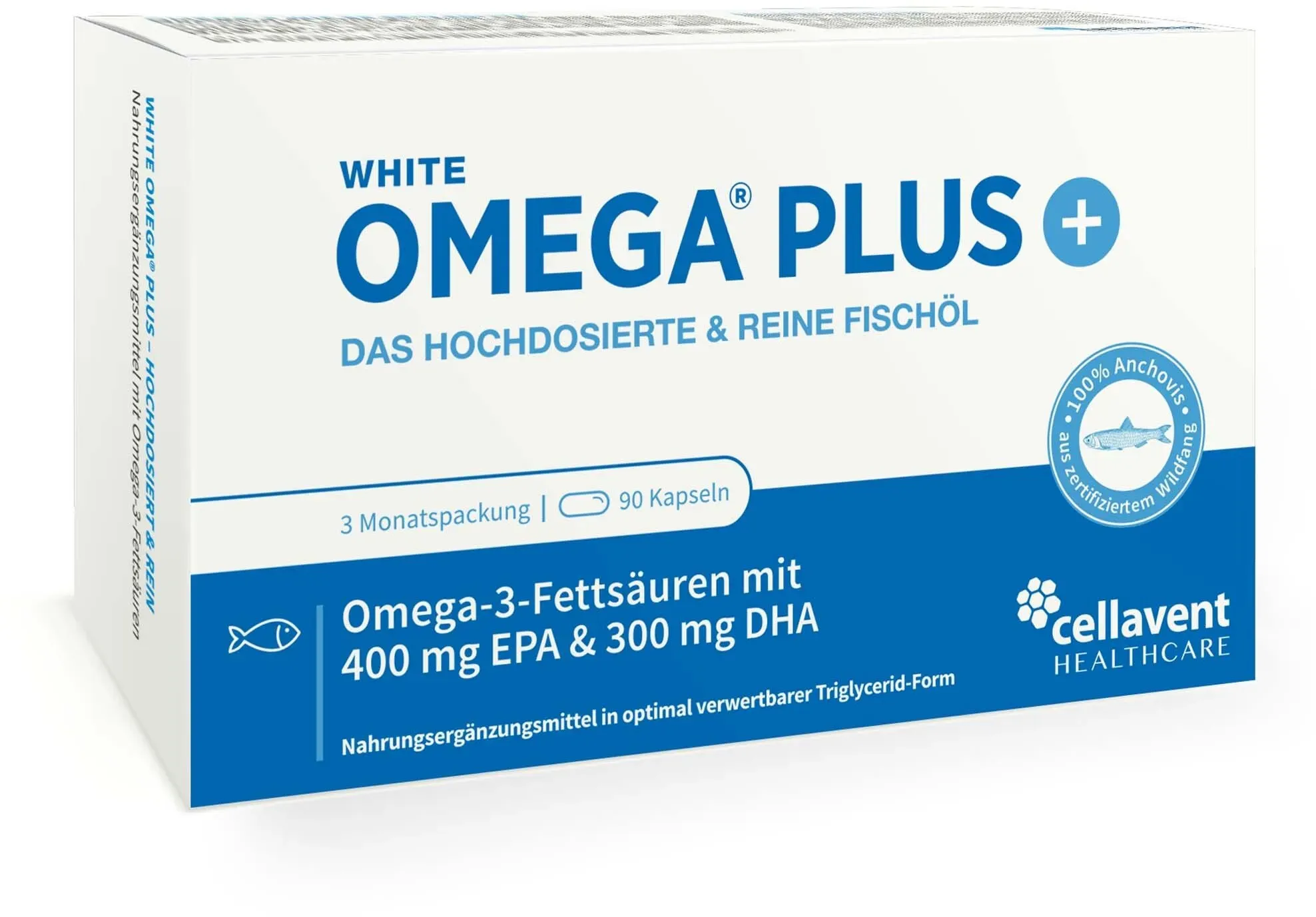 White Omega® Plus – Reine Omega-3-Fischöl-Kapseln