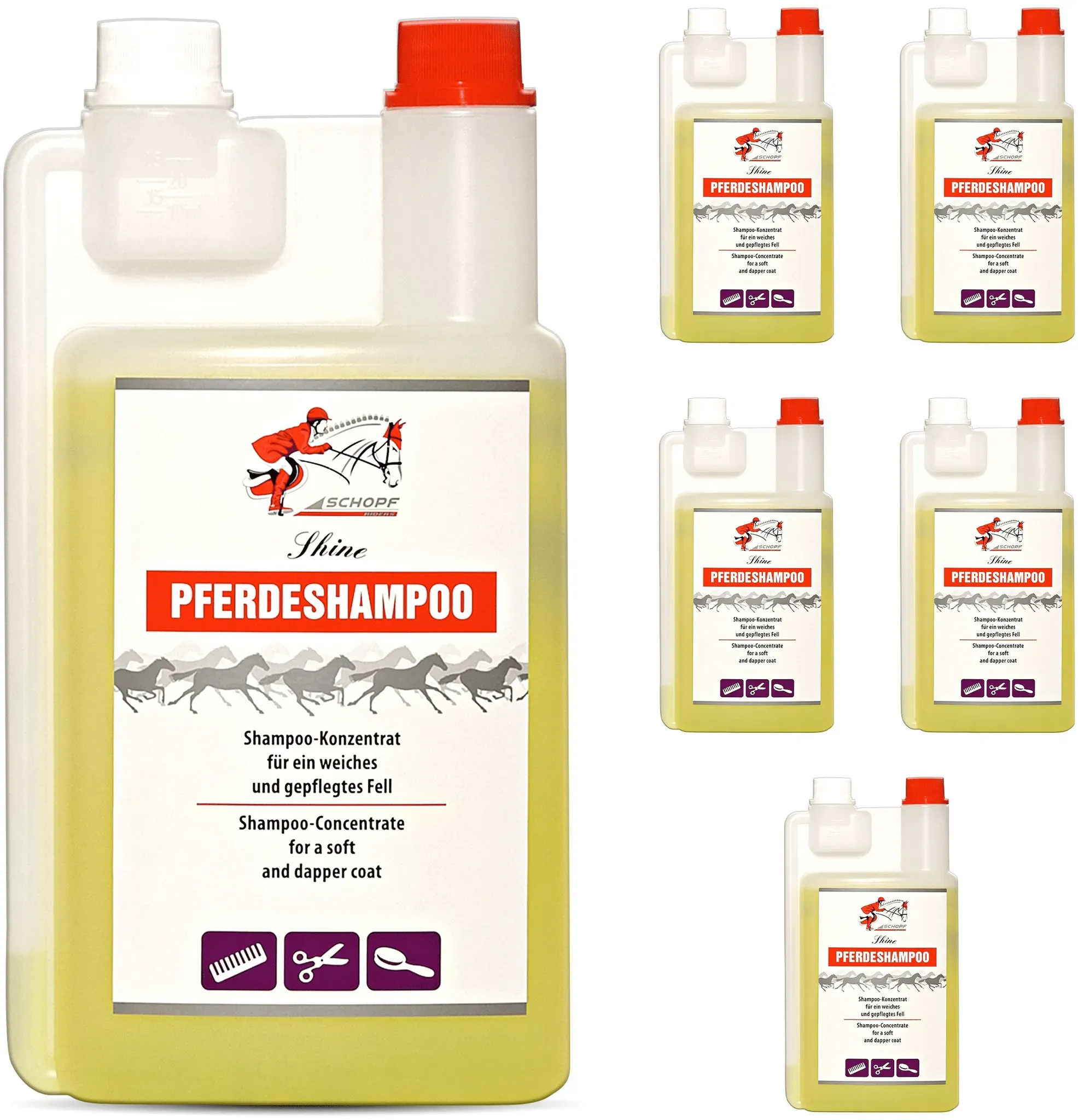 Silberkraft Sensitiv Shampoo für Pferde und Fohlen 6x500 ml