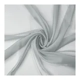 Event Kauf Stoff Voile Meterware, Breite 150 cm grau