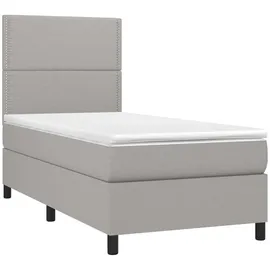 vidaXL Boxspringbett 100 x 200 cm Hellgrau