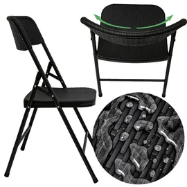 AMANKA Gartenmöbel Set in Rattan Optik - 180 cm Tisch mit 6 Stühlen Sitzgruppe Klappbar