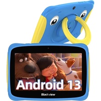 Tab 3 Kinder Tablet Android 13 Kinder-Tablet 7 Zoll Display 4GB RAM 32GB ROM, 3280mAh, Tablet für Kinder mit tragbarem Griff und stoßfestem Gehäuse