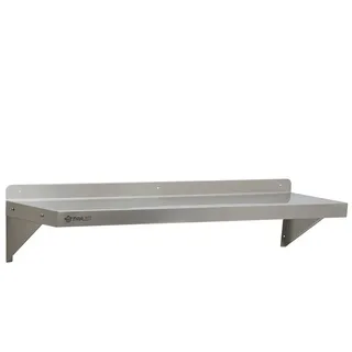 Mahlzeit | Edelstahl Wandregal, 120 x 30 cm Küchenregal Hängeregal Wandregal Wandbord Regal