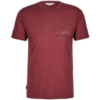 Icebreaker Merino 150 Tech Lite Single Line Camp Kurzarm-t-shirt - Port - M