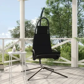 vidaXL Garten-Hängestuhl Schwarz 2-Sitzer