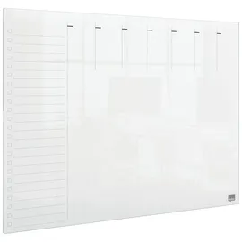 NOBO Mini-Whiteboard Wochenplaner 297 x 420 mm Transparent/Weiß