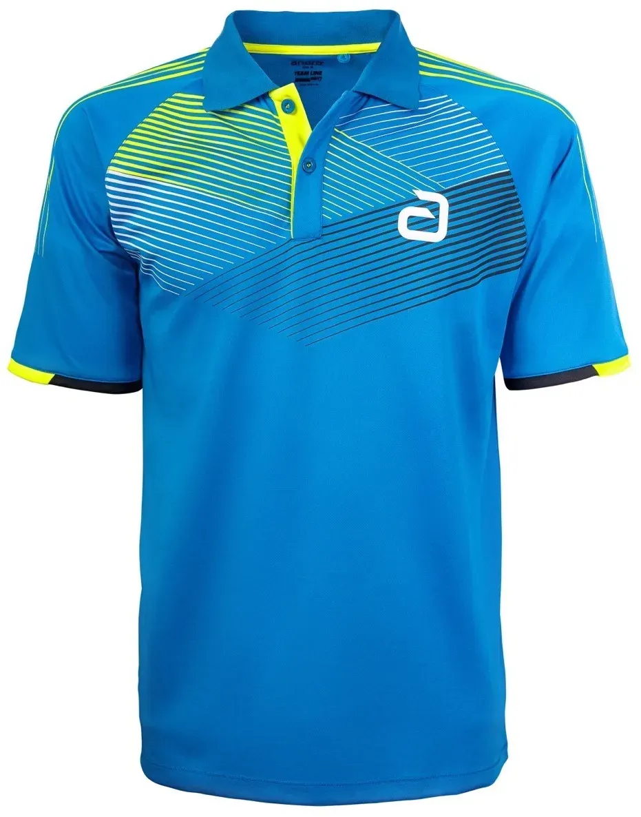 andro Shirt Avos Baumwolle blau/gelb M - M
