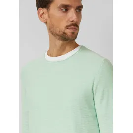 s.Oliver Strickpullover mit Flammgarnstruktur und Rollkante Blau M
