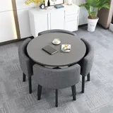 OCAZI esstisch,Rundes Esstisch-Set,Küchen-Esstisch-Set,Schlichter Kleiner runder Tisch,Runder Konferenztisch,rundes modernes Esstisch-Set,Tisch- und Stuhl-Set - #3-80 * 75cm/31.5 * 29.5in(WxH)