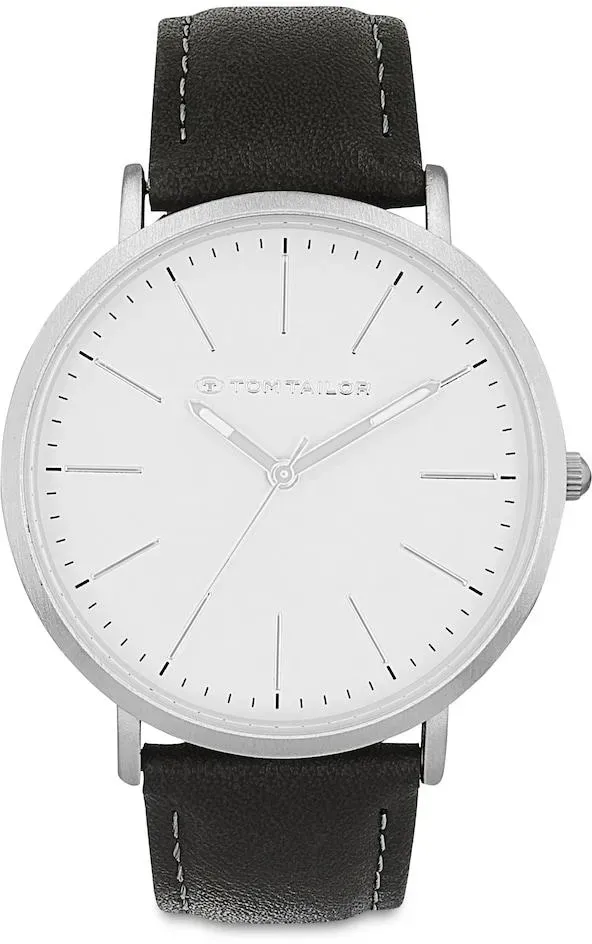 TOM TAILOR Herren Armbanduhr silber - Ziffernblatt grau mit 40mm, silber, Gr. ONESIZE