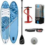 JBAY.ZONE Inflatable SUP-Board KAME H2 Allround SUP Board Komplettset blau, Longboard, (Komplettset) blau