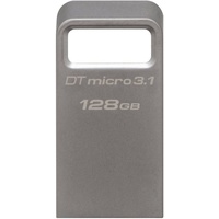 Kingston DataTraveler Micro 3.1 DTMC3/128GB Kleines Format USB 3.1 silber Mini-USB-Stick silberfarben