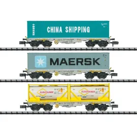Trix Containertragwagen-Set Sgmmns 190 18703 N