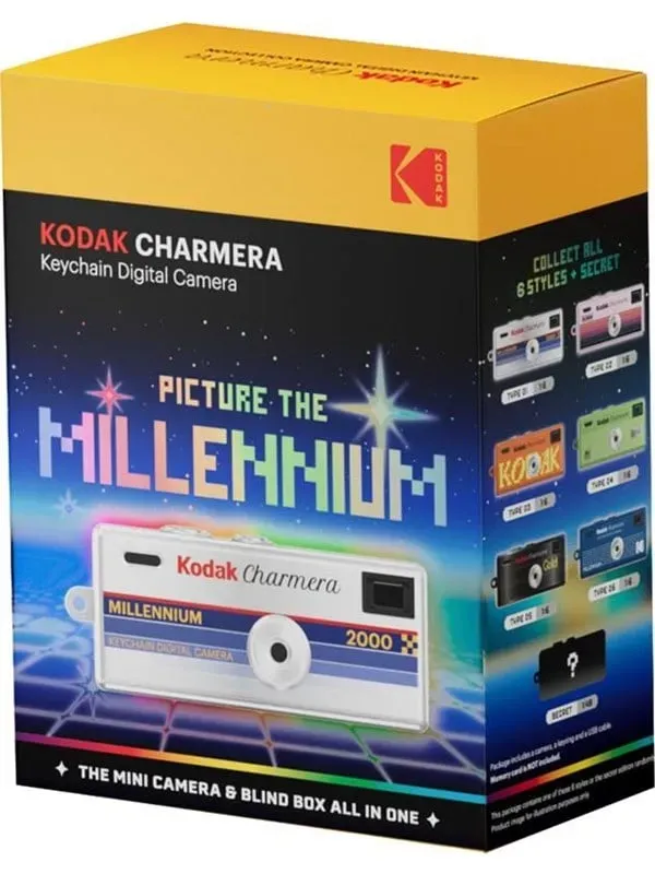 Charmera Millennium Keychain Digital Camera - Blind Box (1 pc assorted)
