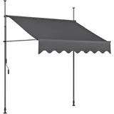 Garden Pleasure Klemmmarkise 350 x 120 cm anthrazit