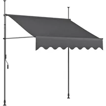 Garden Pleasure Klemmmarkise 350 x 120 cm anthrazit