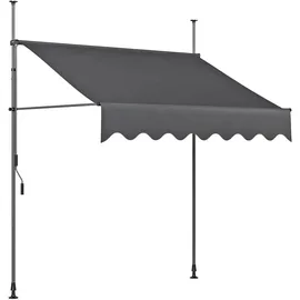Garden Pleasure Klemmmarkise 350 x 120 cm anthrazit