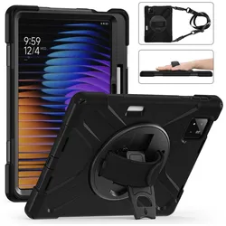 Für Xiaomi Pad 7 / 7 Pro Silikon Hybrid Tasche Schultergurt Halterung