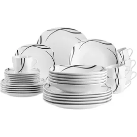 Mäser Decora Kombiservice 30-tlg. schwarz/weiß