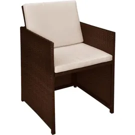 vidaXL Bistroset 3-tlg. braun