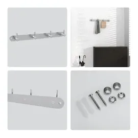 Intirilife Garderobenleiste Modell B Silber