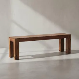 KADIMA DESIGN Sitzbank Landhausstil Braun 140 x 45 x 35 cm
