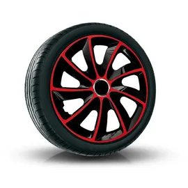 NRM Radkappen Stig 15 in Zoll, 15" Radkappen Komplettset 4 Stück rot|schwarz