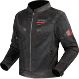 LS2 Garda Air Motorrad Textiljacke, schwarz-rot, Größe M für Männer