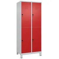 C+P Doppel-Garderobenschrank ""Classic Plus"", Abteilbreite 40 cm, mit Füßen,