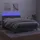 vidaXL Boxspringbett mit Matratze & LED Hellgrau 140x200 cm Samt