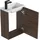 Badplaats B.V. Badezimmer Badmöbel Set Florence Walnuss 40cm)