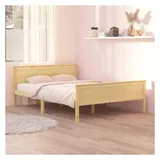 vidaXL Massivholzbett 120 x 200 cm Braun