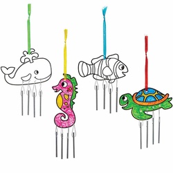 Sonnenfänger Windspiel "Meerestiere" (pro Set 4) Bastelsets