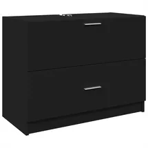 vidaXL Waschbeckenunterschrank 78 x 37 x 59 cm Schwarz