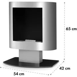 oneConcept Phantasma Tower Ethanol-Kamin Sicherheitsbrenner Löschhilfe Edelstahl