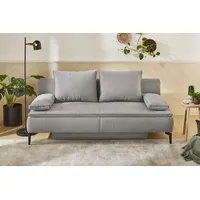 Jockenhöfer Schlafsofa mit Bettfunktion und Bettkasten, Komfort grau