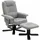 Idimex Relaxsessel Charly Polyester 76 x 87 x 61 cm Grau mit Hocker