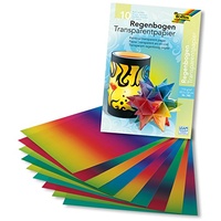 Creative NEU Transparentpapier Regenbogen 22.5x32cm 10 Stk.