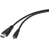 TRU COMPONENTS HDMI-Kabel Raspberry Pi [1x HDMI-Stecker - 1x HDMI-Stecker D Micro] 1.80m Schwarz